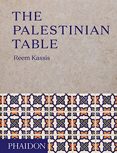 Book cover titled The Palestinian Table by Reem Kassis with a geometric tile pattern.