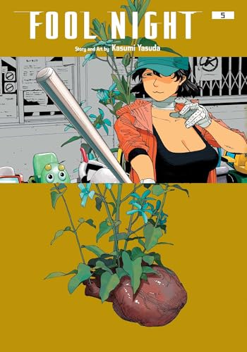“Fool Night, Vol. 5” cover: woman with robot, plants, and urban background.
