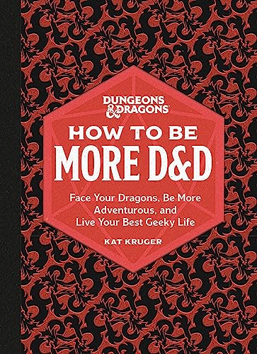 Book cover with a red dragon pattern and a central red 20-sided die graphic.