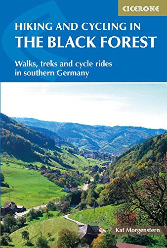 Book cover: Black Forest hiking and cycling guide with landscape photo.