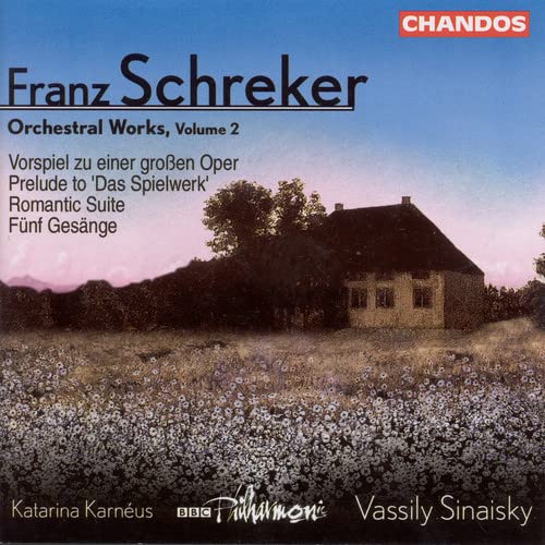 CD cover featuring a cottage in a flower field under a blue and pink sky.