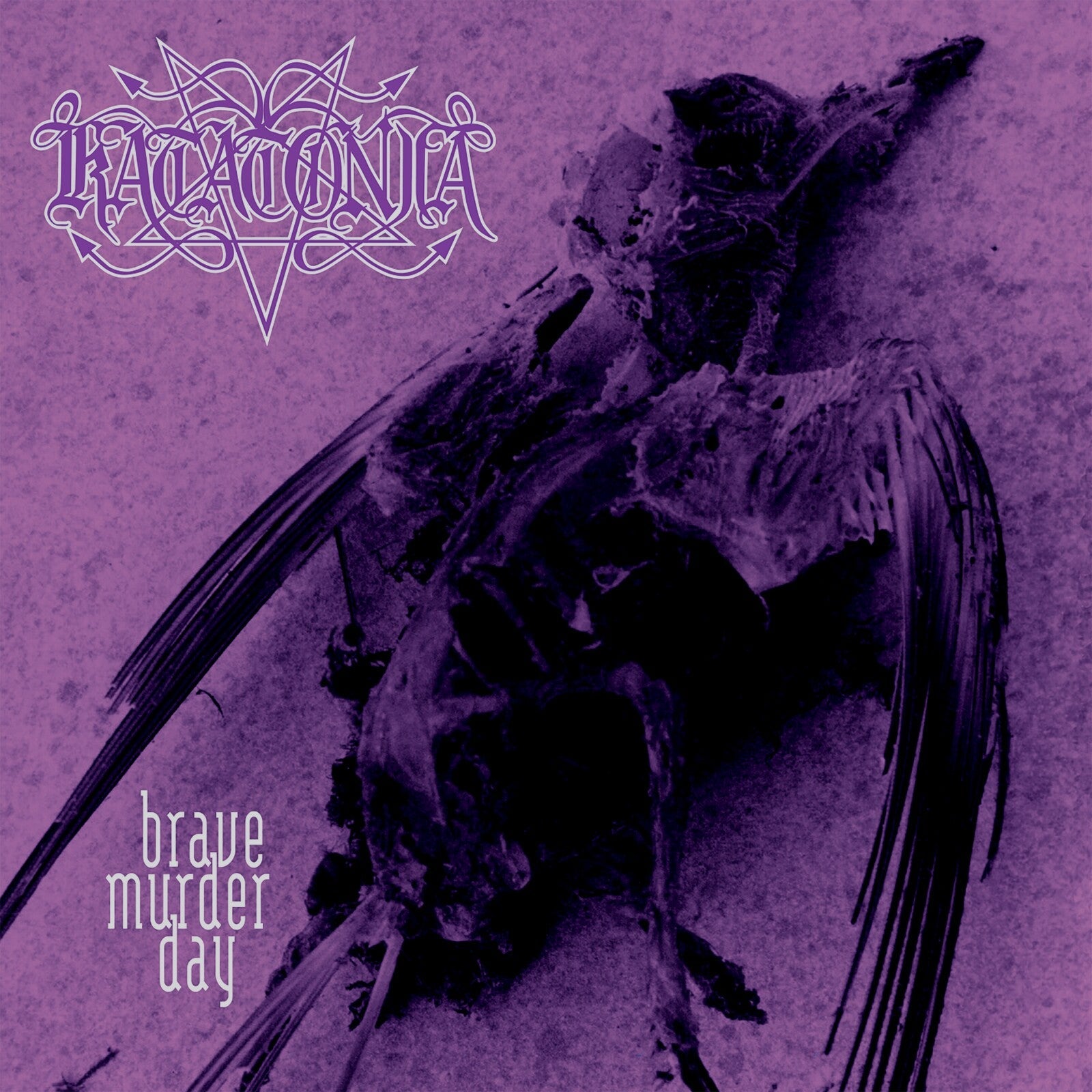 Purple album cover with a dark, winged figure and band name "Katatonia".