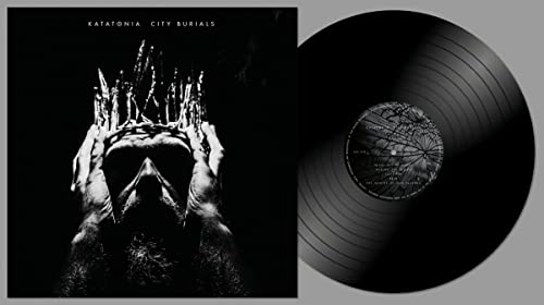 Katatonia “City Burials” vinyl record with dark, abstract cover art.