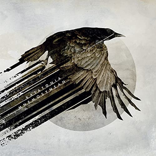Katatonia album cover: a raven in front of a circular, textured background.