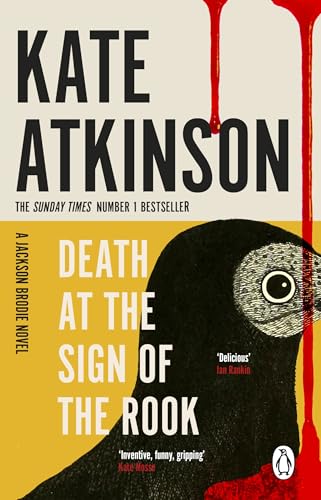 Book cover: "Death at the Sign of the Rook" featuring a black rook and red drips.
