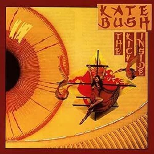 Black vinyl record in a sleeve with Kate Bush's album artwork and track listing.
