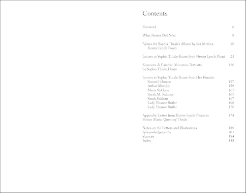 Book contents page listing chapters and page numbers in black text.