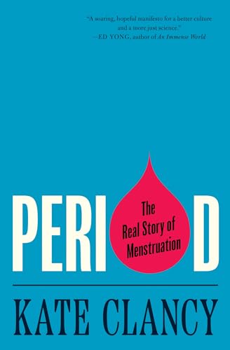 Book cover for “Period,” about menstruation, with a red droplet image.