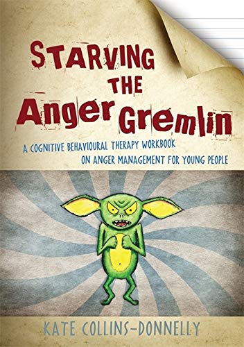 Book cover featuring a green gremlin illustration and the title Starving the Anger Gremlin.