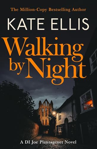 Book cover for Walking by Night by Kate Ellis featuring a dark gothic street.