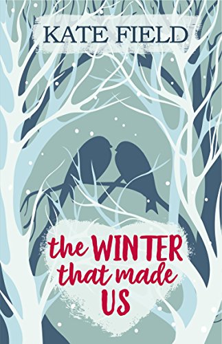 Book cover with winter trees, two bluebirds, and red title text.