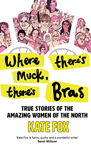 Book cover with illustrated portraits of women and bold yellow text.