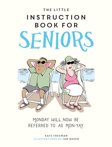 Book cover with cartoon seniors relaxing in beach chairs.