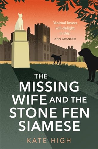 Book cover: manor house, cats, dogs, and title "The Missing Wife.