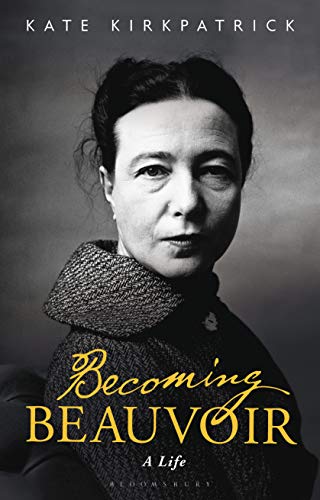 Book cover featuring a black and white portrait of Simone de Beauvoir.
