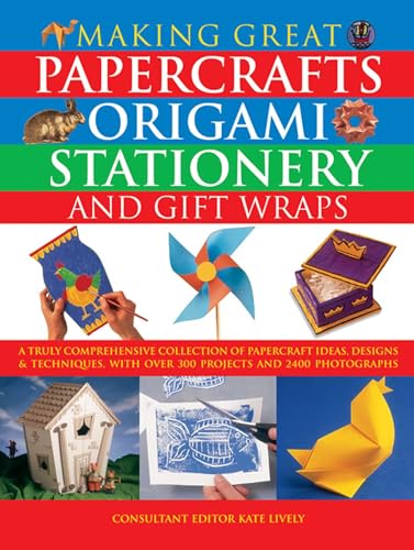Book cover showcasing papercraft projects like origami, gift wrap, and stationery.