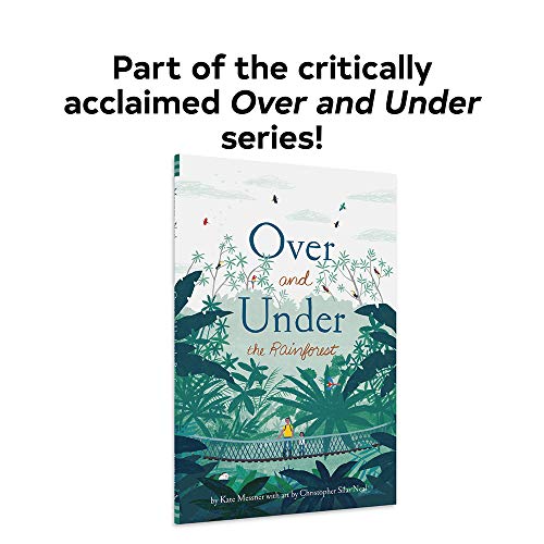 Book cover: “Over and Under the Rainforest” with lush green foliage.