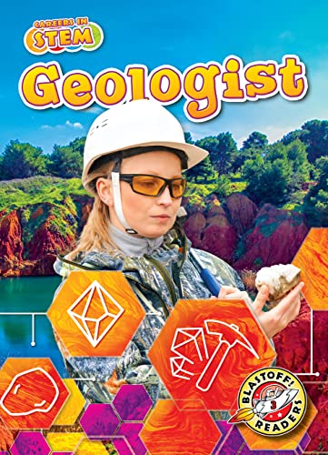 Book cover: "Geologist" featuring a woman with a rock sample.