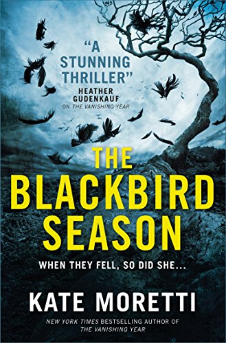Book cover: "The Blackbird Season" by Kate Moretti, with birds in flight.