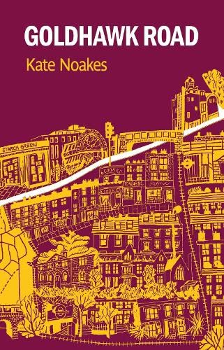 Book cover: “Goldhawk Road” with illustrated London street scene.