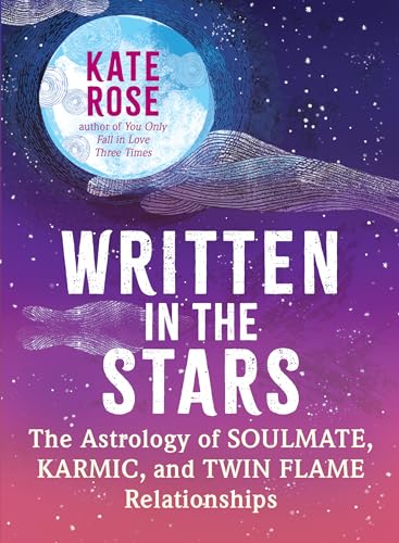 Book cover with title “Written in the Stars” against a starry, moonlit background.