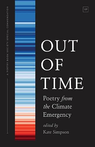 Black book cover with colorful vertical stripes and white text: “Out of Time”.
