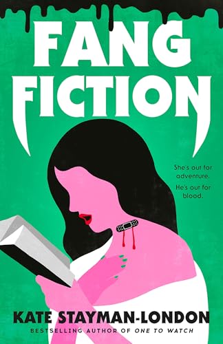 Book cover: pink silhouette of a woman with vampire bite marks.