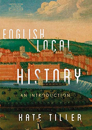Book cover: "English Local History" with a painted town scene.