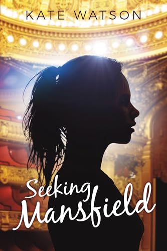 Silhouette of a woman in profile against the backdrop of an ornate, lit theater.