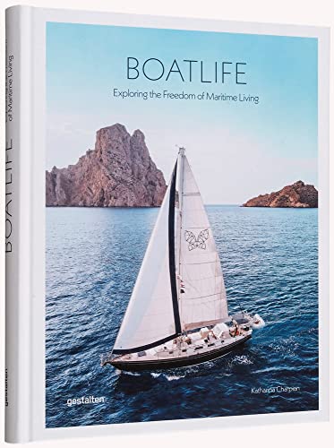 Book cover titled Boatlife featuring a sailboat on the ocean near rocky islands.
