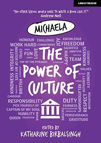 Book cover with purple background featuring white text and a central building icon.