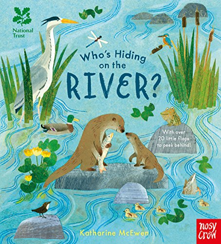 Children’s book cover depicting river wildlife with lift-the-flaps.