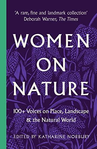 Book cover: “Women on Nature” with floral design and white text.