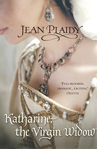 Book cover: woman in ornate jewelry, title "Katharine, the Virgin Widow.