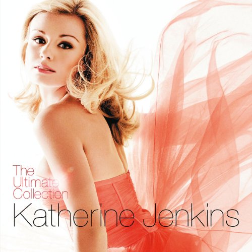 Katherine Jenkins album cover, blonde woman in a red dress.