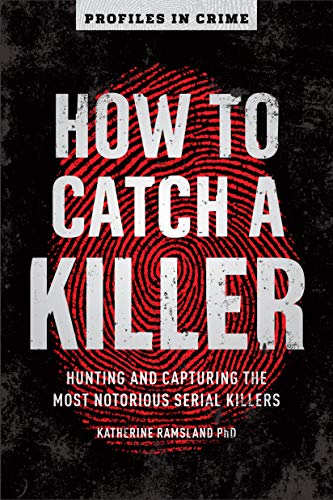 Book cover: “How to Catch a Killer” with a red fingerprint background.