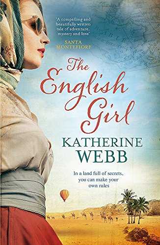 Book cover: woman in headscarf, desert landscape, and title "The English Girl.