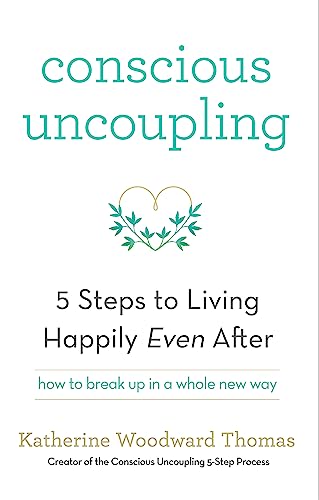 Book cover: "Conscious Uncoupling" with a leafy heart illustration.