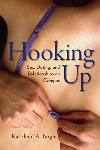 Book cover: “Hooking Up” with hands adjusting a purple bra strap.