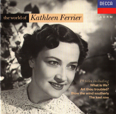 CD cover featuring a black and white portrait of Kathleen Ferrier.