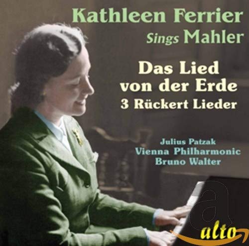 CD cover featuring Kathleen Ferrier, singing Mahler, with orchestra details.