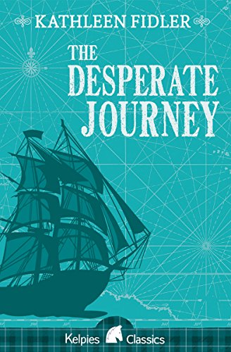 Book cover with a silhouette of a sailing ship against a teal map background.