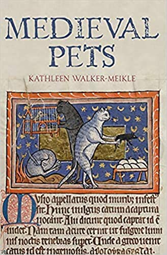 Book cover depicting medieval cats and a birdcage, illuminated manuscript style.