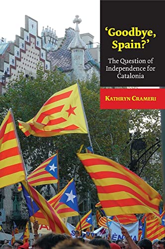 Book cover with Catalan flags and Gaudi architecture, questioning independence.