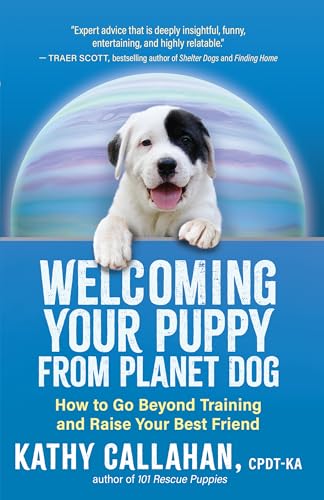Book cover featuring a cute puppy with a planetary background.