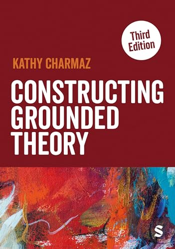 Book cover for Constructing Grounded Theory by Kathy Charmaz, Third Edition, with abstract art.