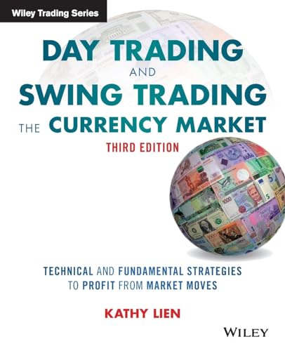 Book cover: “Day Trading and Swing Trading” with global currency collage.