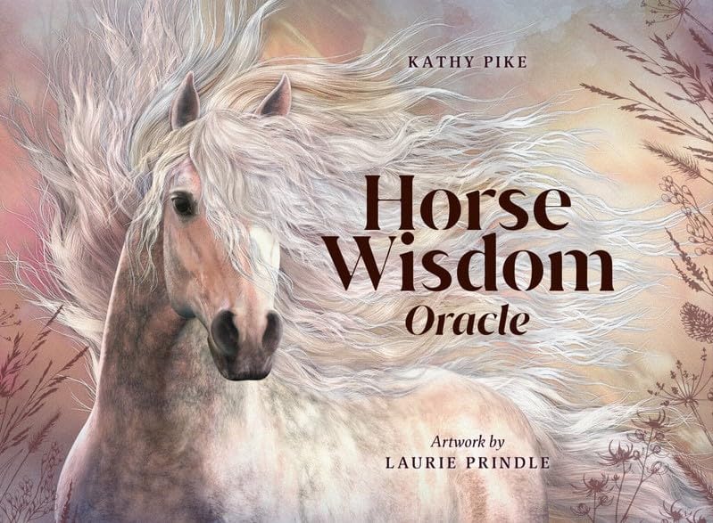 White horse head and neck, title “Horse Wisdom Oracle” visible.