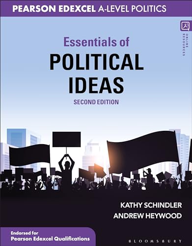 Textbook cover for Essentials of Political Ideas featuring a silhouette of a protest crowd.