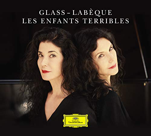 CD cover featuring twin sisters Katia and Marielle Labèque in black dresses.